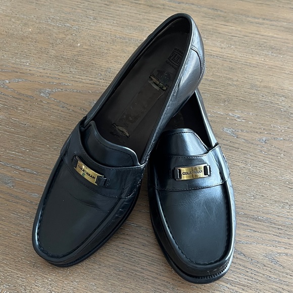 Cole Haan Other - Cole‎ Haan Black Leather Men's Slip-Ons